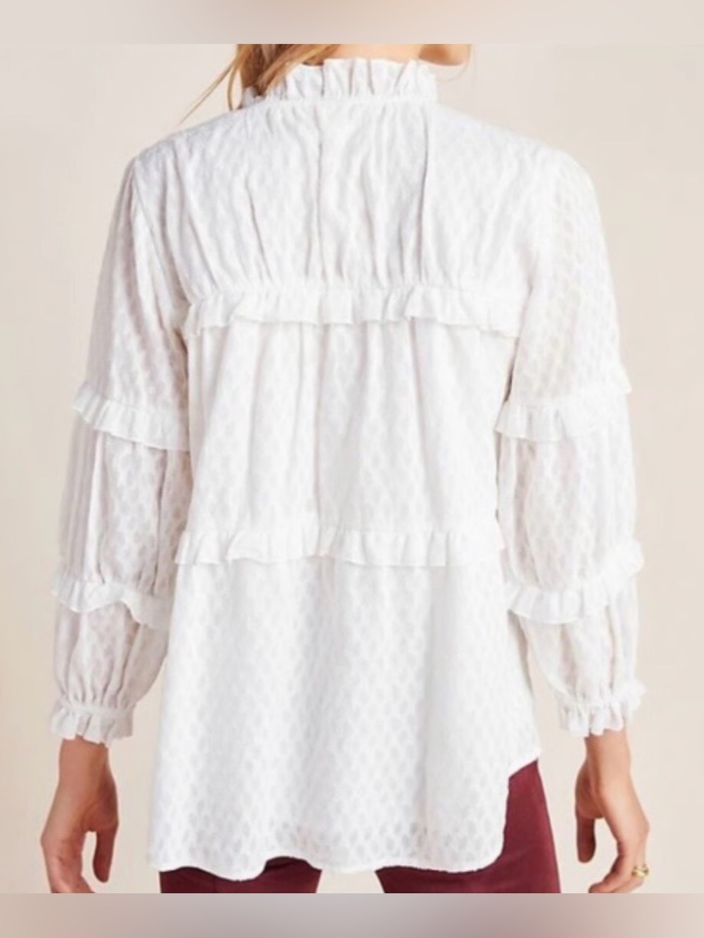 Angela Ruffled Peasant Blouse - Picture 3 of 7